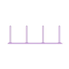 Fixtures Bicycle Parking Hoop Rack Rails Stencil Svg Design File, Free Vectors File